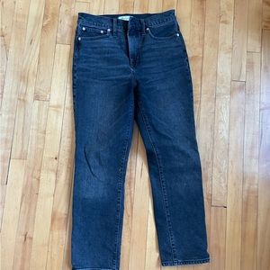 Black Madewell Perfect Vintage Jean Straight Leg